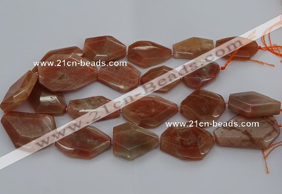 CNG5083 15.5 inches 20*30mm - 25*45mm freeform sunstone beads