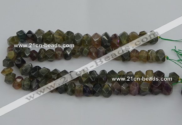 CNG5097 15.5 inches 10*14mm - 12*16mm faceted nuggets fluorite beads