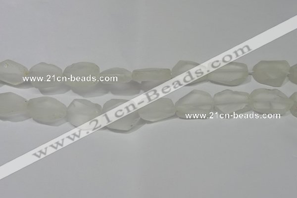 CNG5112 15.5 inches 14*20mm - 18*25mm freeform matte white crystal beads