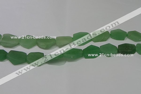 CNG5124 14*20mm - 18*25mm freeform matte green aventurine beads