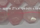 CNG5127 15.5 inches 15*18mm - 15*20mm faceted freeform rose quartz beads