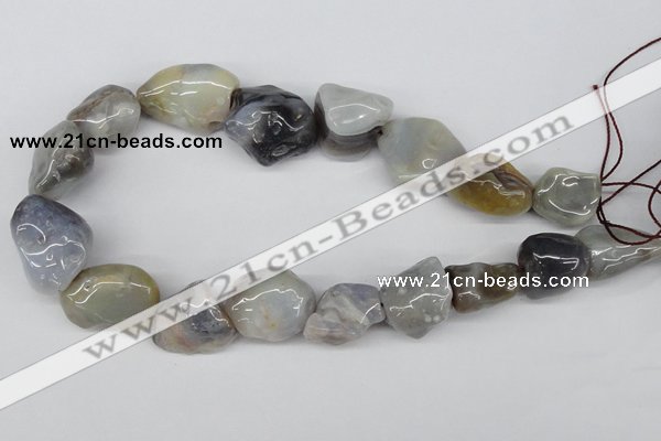 CNG52 15.5 inches 24*30mm nuggets botswana agate gemstone beads