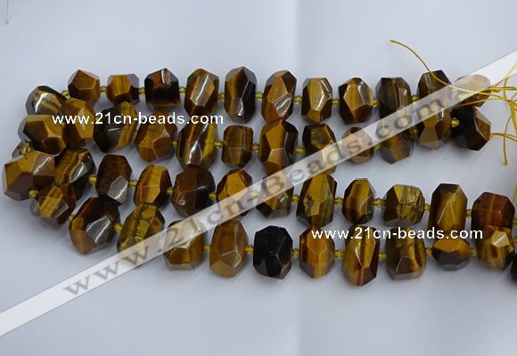 CNG5200 12*16mm - 15*20mm faceted nuggets yellow tiger eye beads