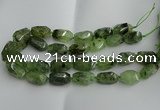 CNG5203 13*18mm - 15*25mm faceted nuggets green rutilated quartz beads