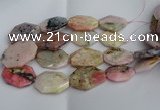 CNG5207 15.5 inches 20*30mm - 25*45mm freeform pink opal gemstone beads