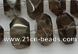 CNG5214 15.5 inches 12*16mm - 15*20mm faceted nuggets smoky quartz beads