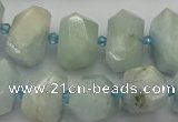 CNG5217 15.5 inches 12*16mm - 15*20mm faceted nuggets aquamarine beads