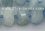 CNG5218 15.5 inches 12*16mm - 15*20mm faceted nuggets aquamarine beads