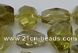 CNG5236 15.5 inches 13*18mm - 18*25mm faceted nuggets lemon quartz beads