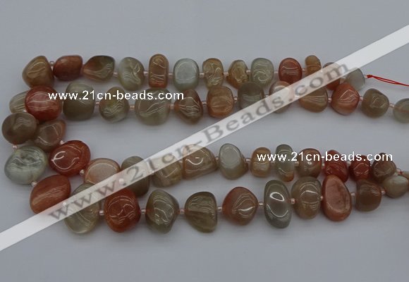 CNG5250 15.5 inches 8*12mm - 15*20mm nuggets moonstone beads