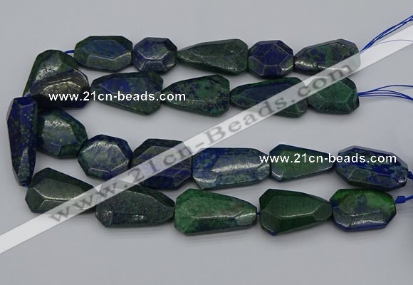 CNG5257 15.5 inches 20*25mm - 25*40mm faceted freeform chrysocolla beads