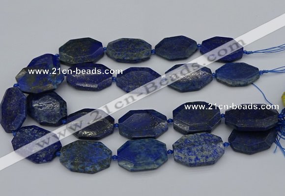 CNG5258 15.5 inches 20*30mm - 25*35mm faceted freeform lapis lzuli beads