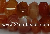 CNG5262 10*14mm - 13*18mm faceted nuggets red botswana agate beads