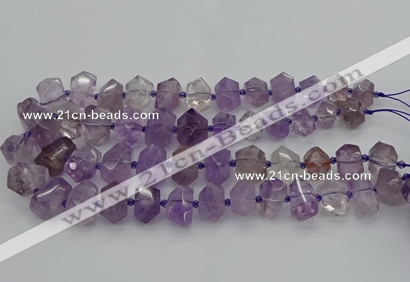 CNG5273 15.5 inches 12*16mm - 15*20mm faceted nuggets amethyst beads