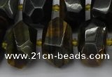 CNG5275 15.5 inches 12*16mm - 15*20mm faceted nuggets blue tiger eye beads