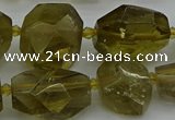 CNG5281 15.5 inches 12*16mm - 18*25mm faceted nuggets lemon quartz beads