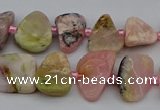 CNG5293 15.5 inches 8*12mm - 15*20mm freeform pink opal gemstone beads