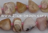 CNG5294 15.5 inches 8*12mm - 15*20mm nuggets pink opal gemstone beads