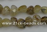 CNG5297 15.5 inches 5*8mm - 12*16mm nuggets golden rutilated quartz beads