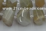 CNG5300 15.5 inches 12*16mm - 15*20mm faceted nuggets moonstone beads