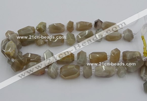 CNG5303 15.5 inches 12*16mm - 18*25mm faceted nuggets moonstone beads