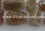 CNG5304 15.5 inches 12*16mm - 18*25mm faceted nuggets moonstone beads