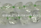 CNG5308 15.5 inches 8*15mm - 15*25mm nuggets green phantom quartz beads