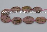 CNG5316 15.5 inches 25*35mm - 35*45mm freeform rhodonite beads