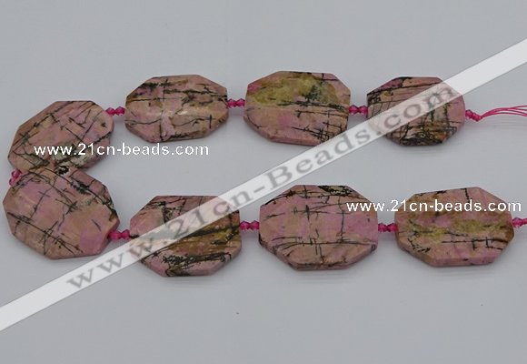 CNG5316 15.5 inches 25*35mm - 35*45mm freeform rhodonite beads