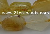 CNG5321 15.5 inches 12*16mm - 15*25mm faceted nuggets citrine beads