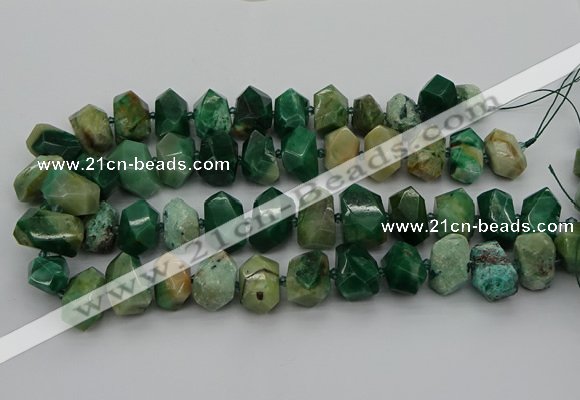 CNG5329 15.5 inches 12*16mm - 15*20mm faceted nuggets African jade beads