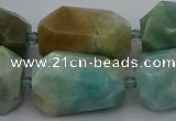 CNG5341 15.5 inches 13*18mm - 18*30mm faceted nuggets amazonite beads