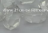 CNG5343 15.5 inches 12*16mm - 15*25mm faceted nuggets white crystal beads