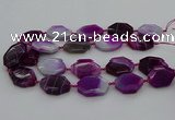 CNG5345 15.5 inches 25*35mm - 30*40mm faceted freeform agate beads