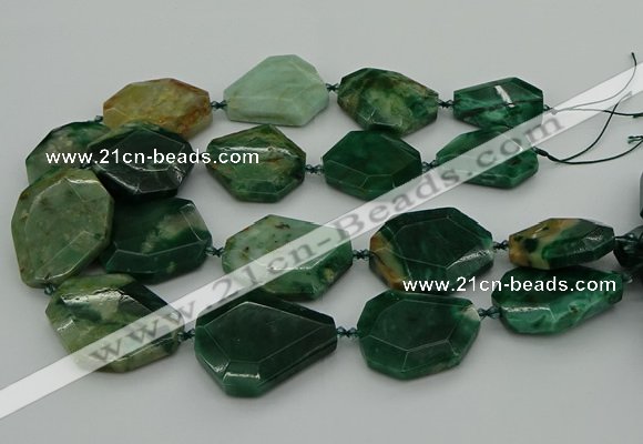 CNG5354 15.5 inches 20*30mm - 35*45mm faceted freeform African jade beads