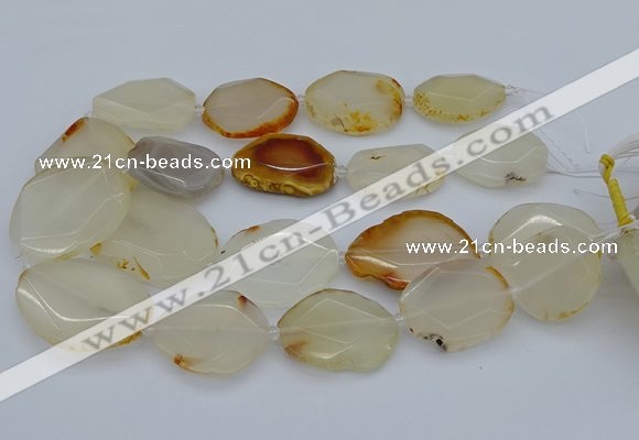 CNG5363 15.5 inches 20*30mm - 35*45mm faceted freeform agate beads