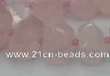 CNG5367 15.5 inches 12*16mm - 15*20mm faceted nuggets rose quartz beads