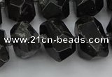CNG5368 12*16mm - 15*20mm faceted nuggets black tourmaline beads