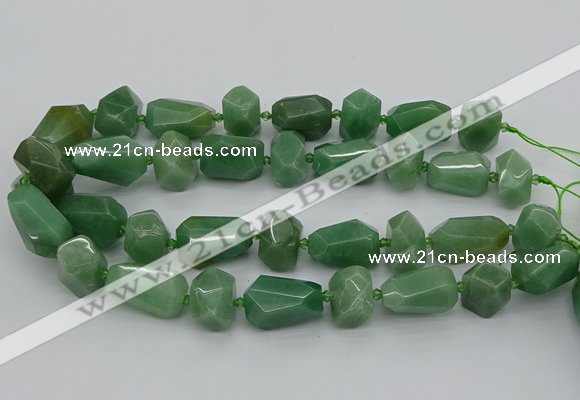 CNG5374 15.5 inches 12*16mm - 18*25mm faceted nuggets green aventurine bead