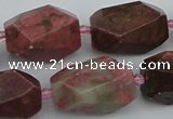 CNG5397 15.5 inches 12*16mm - 15*25mm faceted nuggets rhodochrosite beads