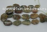 CNG5406 20*30mm - 35*45mm faceted freeform ghost gemstone beads