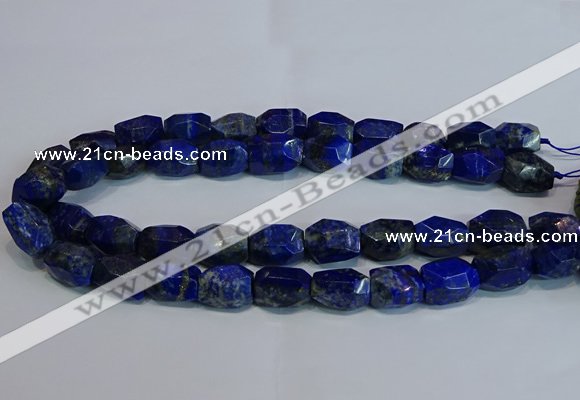 CNG5410 15.5 inches 12*16mm - 15*20mm faceted nuggets lapis lazuli beads