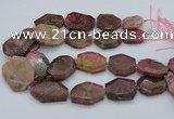 CNG5418 20*30mm - 35*45mm faceted freeform rhodochrosite beads