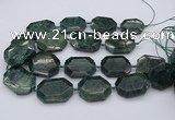 CNG5419 20*30mm - 35*45mm faceted freeform green apatite beads