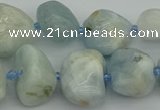 CNG5427 8*12mm - 16*20mm nuggets aquamarine beads wholesale