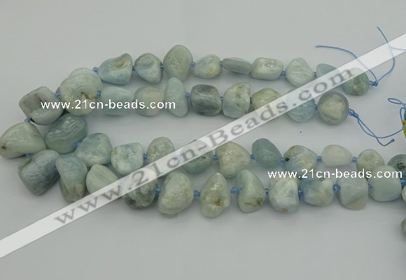 CNG5427 8*12mm - 16*20mm nuggets aquamarine beads wholesale