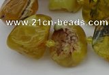 CNG5429 8*12mm - 16*20mm nuggets yellow opal beads wholesale