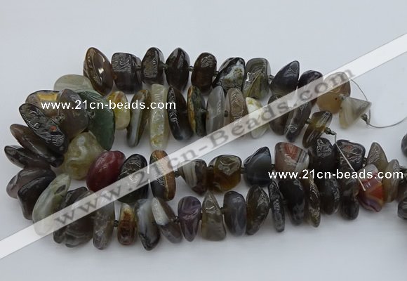 CNG5431 12*16mm - 20*28mm nuggets botswana agate gemstone beads