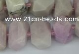 CNG5447 15.5 inches 12*16mm - 15*20mm faceted nuggets kunzite beads