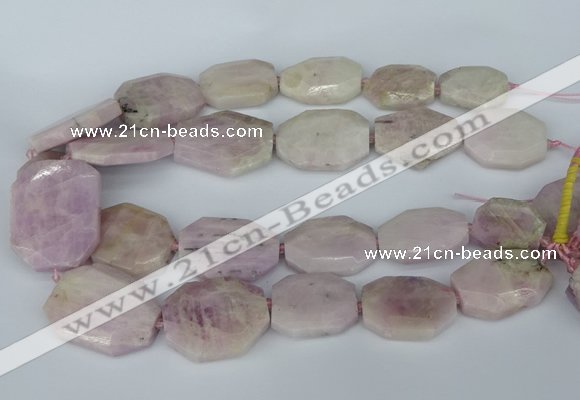 CNG5448 15.5 inches 20*30mm - 35*45mm faceted freeform kunzite beads